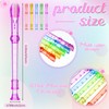 Lukmaa 100 Pieces Mini Translucent Soprano Recorder Plastic 6 Hole