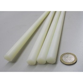Natural Nylon Extruded Round Rod .500" (1/2") x 5 Ft Length 4 pcs 20 Ft