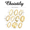 10 PCS Stackable Rings for Women Pearl Beaded Knuckle Rings