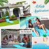 wenqik 2 Pcs Foldable Beach Lounge Chair with 360° Canopy