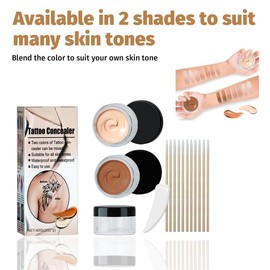 Tattoo Concealer for Body, Tattoo Cover Waterproof, Body Make-Up Waterproof, Body Coverage Perfector, Scar Concealer, Mole Pigment Spots