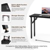 TEMI Small Computer Desk Folding Table - No Assembly, Compact