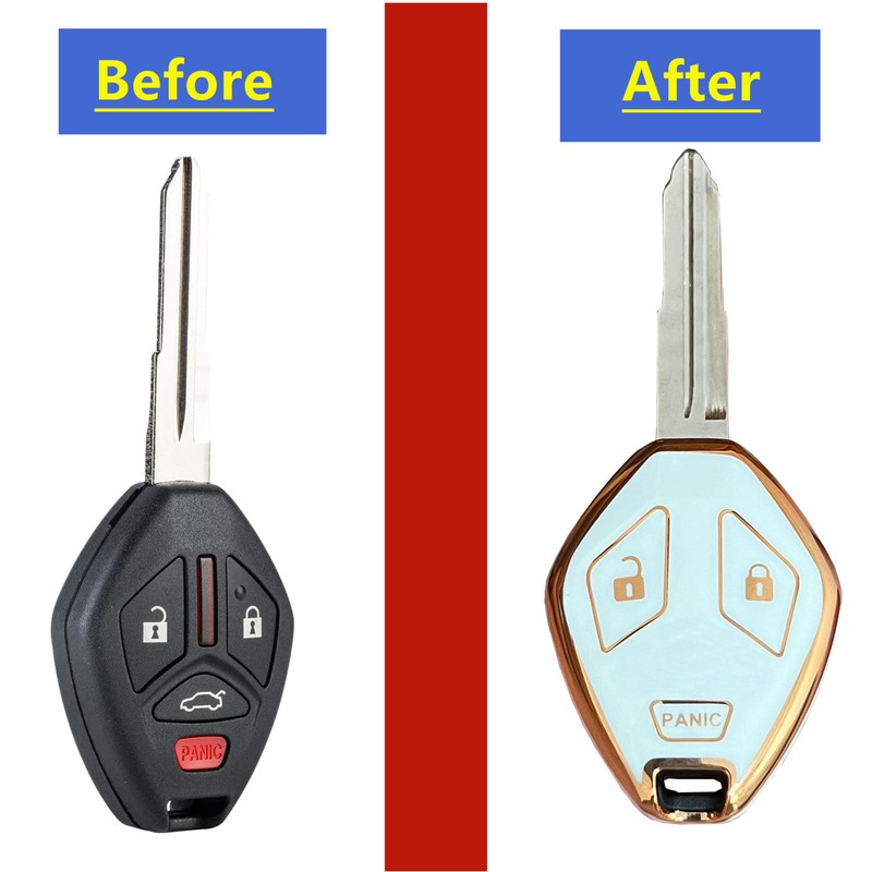 TAPAYICA For Mitsubishi Key Fob Shell Keyless Remote Key With