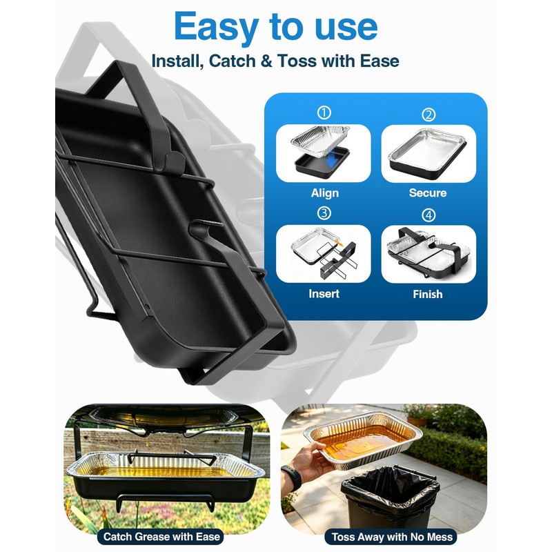 7515 Drip Pan Holder & 20 Liners for Weber Spirit