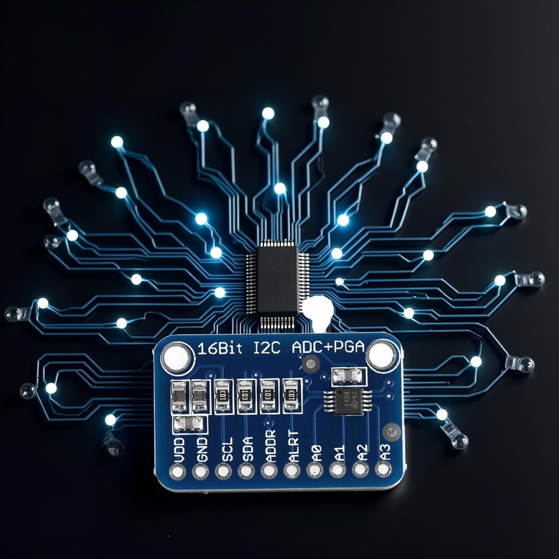 1 Set raspberryads1115 mcp3008 soldered 8cm/11pc 16‑Bit I2C ADC Development