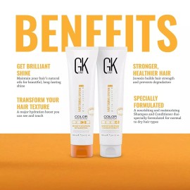 Champú hidratante y acondicionador GK HAIR con cachemira para días secos frizzy