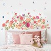 SHUCHING Rose Bouquet Wall Stickers, Pink Rose Flowers Wall Stickers,