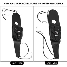 OUKENS Motorcycle Fuel Cap Bag, Gas Tank Cover Bag, Motorcycle PU Leather Fuel Tank Cover Panel Pad Bib Bag Fit for XL 883 1200 (Black)