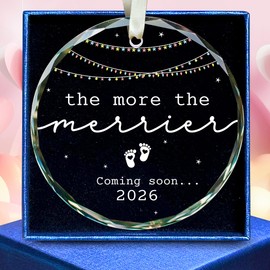 SUCHAGIFT Gifts for Expecting Parents - Expecting Parents to Be Unique Gifts - Baby Pregnancy Announcement Gift for Husband, Family, Grandparents - Glass Baby Pregnancy Announcement Ornament 2026