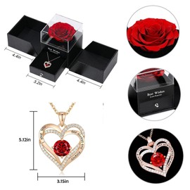 Biglumin Ewige Rose,ewige Infinity Rose im Glas,Handgefertigte Blumen Rosenbox,Romantisch Geschenkebox für Muttertag Valentinstag Weihnachtsfeiertag Verlobung Heirat Frauen Oma Ehefrau Jahrestag