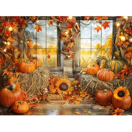 IMLQJES Pumpkins Diamond Painting Kits for Adult - Pumpkin Autumn Sunflower Fall Diamond Art - Full Square Gemstone Crystal Art Embroidery Handmade Kit - for Room Decor Fall Decor 16x20 Inch