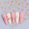 Valentines Nail Stickers Glitter Metallic Nail Decals Brown Pink Nail