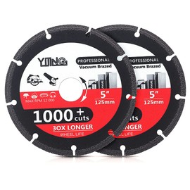 YIJING 2Pcs/Lot Metal Diamond Cutting Blade 5" for Granite, Cutting Off Wheel fo Rebar Angle Steel Iron
