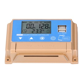 MPPT Solar Charge Controller, 12V 24V Adaptive Solar Panel Regulator with Dual USB Port, Bluetooth App Control & LCD Display for Gel Sealed Flooded and (30A)