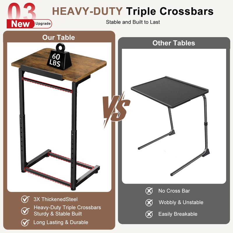Tv Tray Table Set of 2, Living Room Table Sets