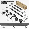 Heavy Duty Curtain Rod 32-120 Inch, 1 Inch Adjustable Black