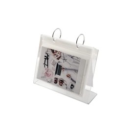 4X6"Acrylic Sign Holder,Flip Frame for Pictures,Clear Self Standing Frame,Horizontal Double Sided Display,L Shape Acrylic Sign Holder ,Display 17 Pages-34 Sides Pictures for Wedding,Family Photos