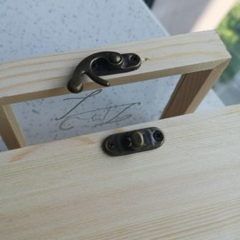 YINSHIU 12PCS Antique Latch Hook Box Clasp Clasp Hooks Door Hook Lock Latch Hook Bronze Tape Screws,Metal Ornament