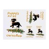 4 x 'Puppy's First Christmas ' Temporary Tattoos - Water