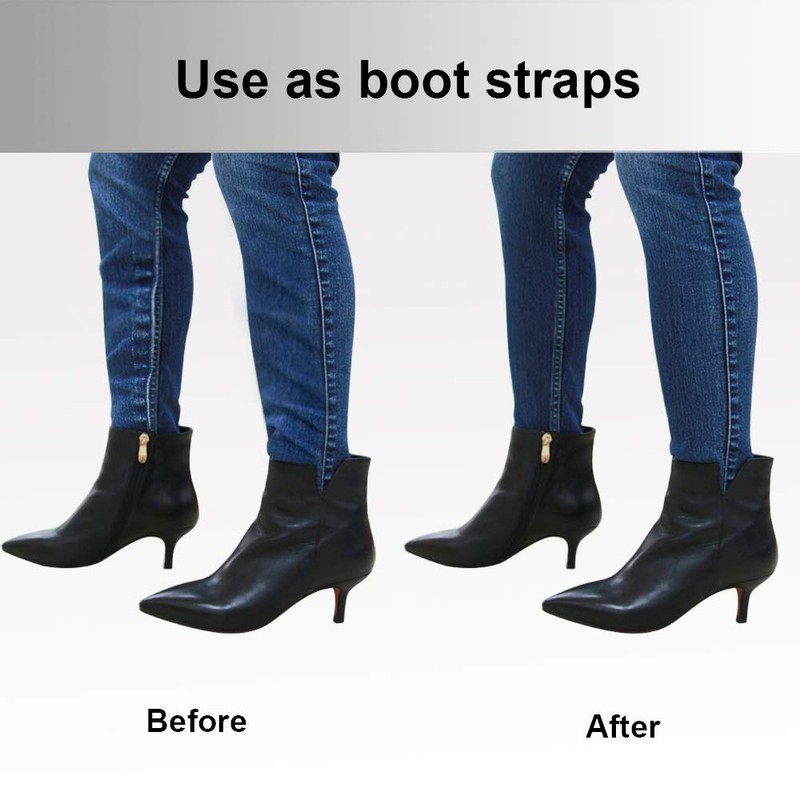 Boncas Improved Adjustable Elastic Boot Clips Boot Straps Pant Clips