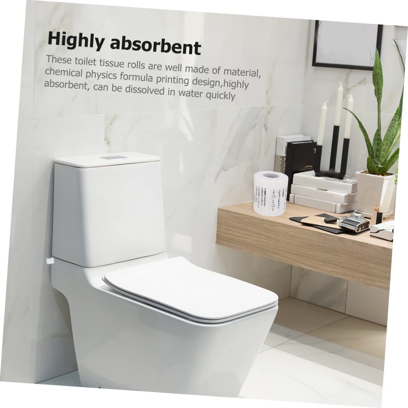 COLLBATH 4 Roll Set Chemical Physics Formula Decorative Table Tissue