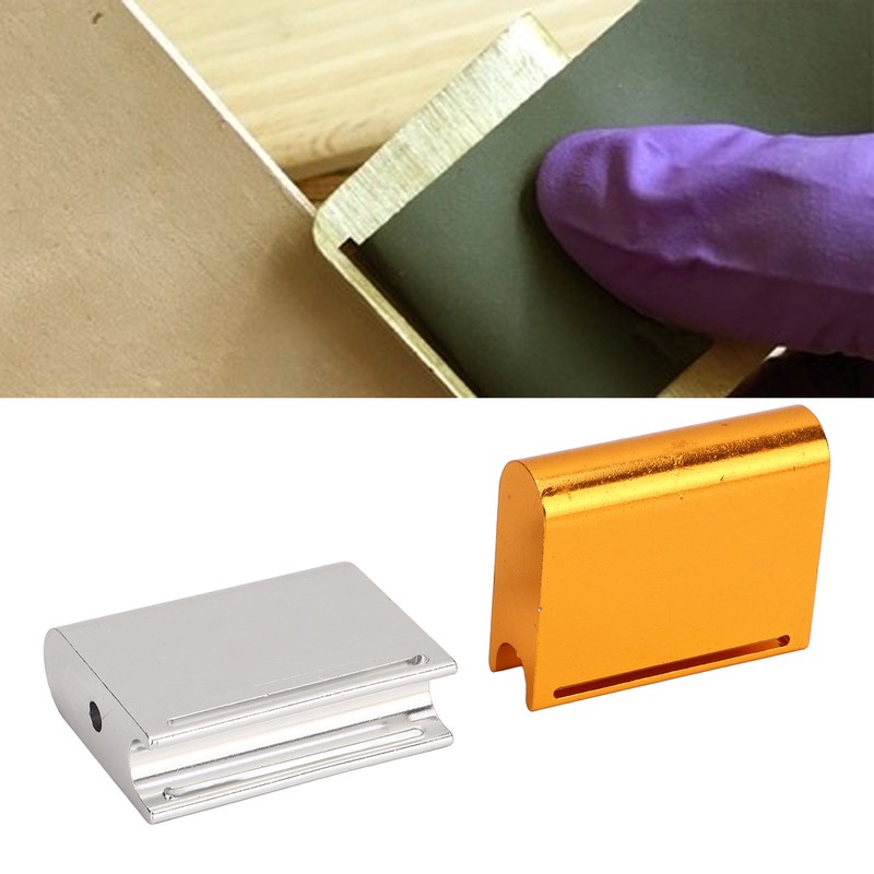 2pcs Leather Edge Slicker Gold Silver Aluminium Alloy Leather Trimming