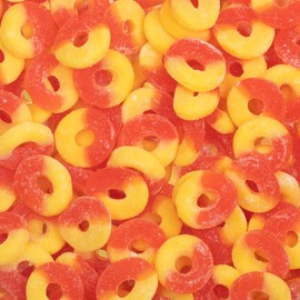 Candy Break Fruity Peach Rings 5 lbs Share Size Bag - Sweet & Chewy Gummies Bulk Candy Pack - Snacks for Kids & Grown Ups