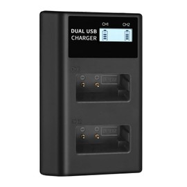 QUMOX LP-E17 Battery 2-Pack and Dual Charger for EOS R50 RP R10 R8,Rebel T8i, T7i, T6i, T6s, SL2, SL3, EOS M3, M5, M6, EOS 200D, 77D, 750D, 760D, 800D, 8000D, Digital SLR Camera