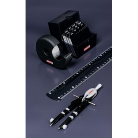 Brunnen 104954090 Quick Adjustment Compass Length 170 mm in Shatterproof Plastic Case with Transparent Lid Onyx Colour Code Peak 4 (for Circles up to Diameter 38 cm)