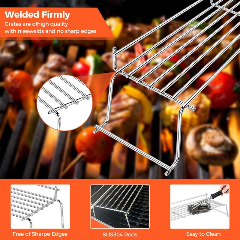 QuliMetal Stainless Steel Warming Rack for Weber Genesis 300 Series