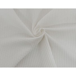 Koshtex Off White Cotton Thermal Knit Fabric by The Yard Waffle Weave 220GSM 2/26/25