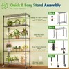FREELICHT Plant Stand with Grow Light, 5 Tier Adjustable Plant