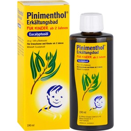 Pinimenthol Erkältungsbad Kinder | 190 ml | Badezusatz für Kinder mit Eucalyptusöl - lindert Husten & Erkältungsbeschwerden | befreit die Atemwege bei Erkältung | ab 2 Jahren 