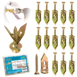 170Pcs Self Drilling Drywall Anchors with Screws Kit,85 Sheetrock Anchors (0.47x1.18 Inch) & 85 Zinc Expansion Screws(1.38 Inch),2025 Upgraded Zinc Plated Steel,Hold Easy Application,No Drill Needed