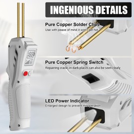 Plastic Welder, 500W Cordless Plastic Welding Kit with 200PCS Welder Stapler for Bumper Repair, DIY Projects and other Plastic Repairs