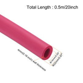 QUARKZMAN Pipe Insulation Foam Pipe Insulation Pipe 14 mm ID 22 mm (7/8 Inch) OD 20 Inch Heat Protection for Handle Support, Red