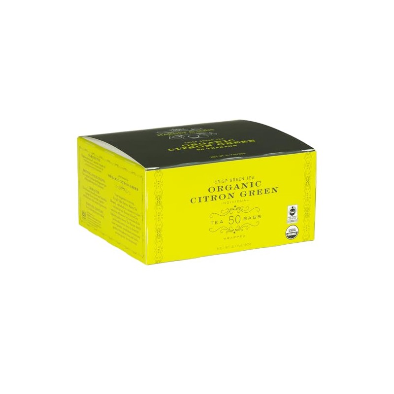 Harney & Sons Organic Citron Green Tea, 50 Tea Bags,