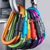 Aluminium Alloy Heavy Duty Clip Lock Carabiners, Multi-function Quick Clips,
