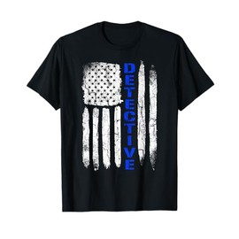 Thin Blue Line Flag American Detective Shirt T-Shirt