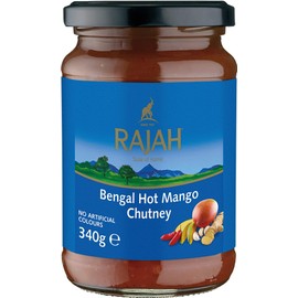 Rajah Bengal Mango Chutney - Fruity, Spicy, Slightly Sour - Ideal for Seasoning Meat, Fish, Cheese or Dipping - 1 x 340g