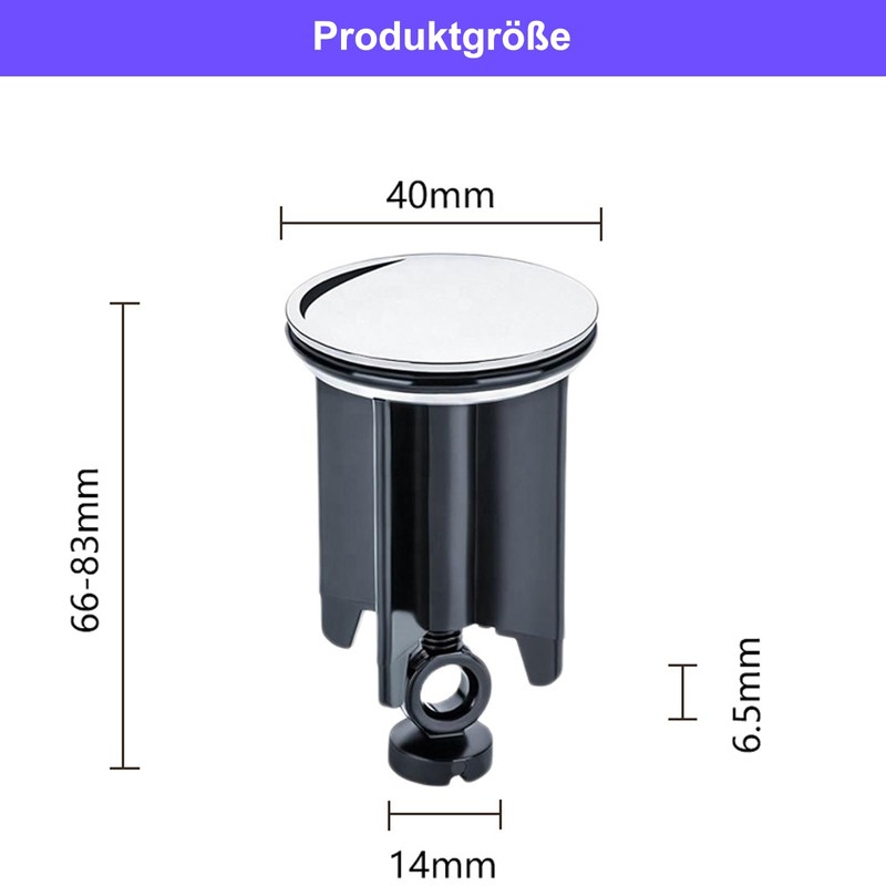 HEITAOZHUANYING 2 Pcs Universal Sink Plug, Pop Up Sink Plug