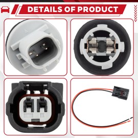 Svicari 2PCS Headlight Side Marker Light Socket or DRL Socket with Wire Harness Fit for Honda Accord CR-V Civic Fit Acura RL RLX TL TSX Fender Turn Signal Lamp Base Replace #33305-S5A-003 33305S5A003