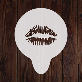 Lips Kiss Stencil. Flexible Mylar Durable Reusable Stencils For Decorating Baking Or Crafts