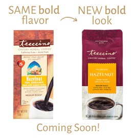 Teeccino Herbal Coffee Variety Pack - Hazelnut, Mocha and Java - Ground Herbal Coffee That’s Prebiotic, Caffeine-Free & Acid Free, Dark Roast, 11 Ounce (Pack of 3)