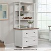 Sauder Cottage Road Engineered Wood Library Hutch in White Finish