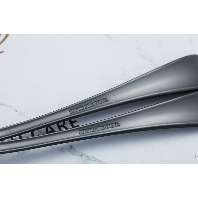 Kyraton Black Dinner Fork 6 Pieces, Stainless Steel 20.5cm Forks