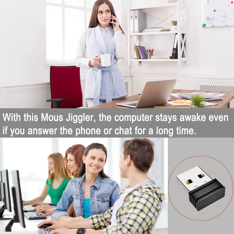 Belijean Undetectable Mouse Jiggler Shaker USB Mouse Mover for Computer