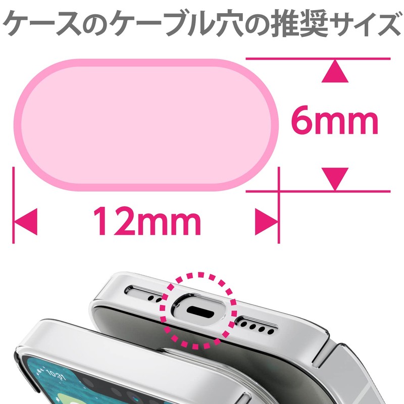 Elecom P-STHFINCR Smartphone Band, Smartphone Belt, External Strap Hole, Clip