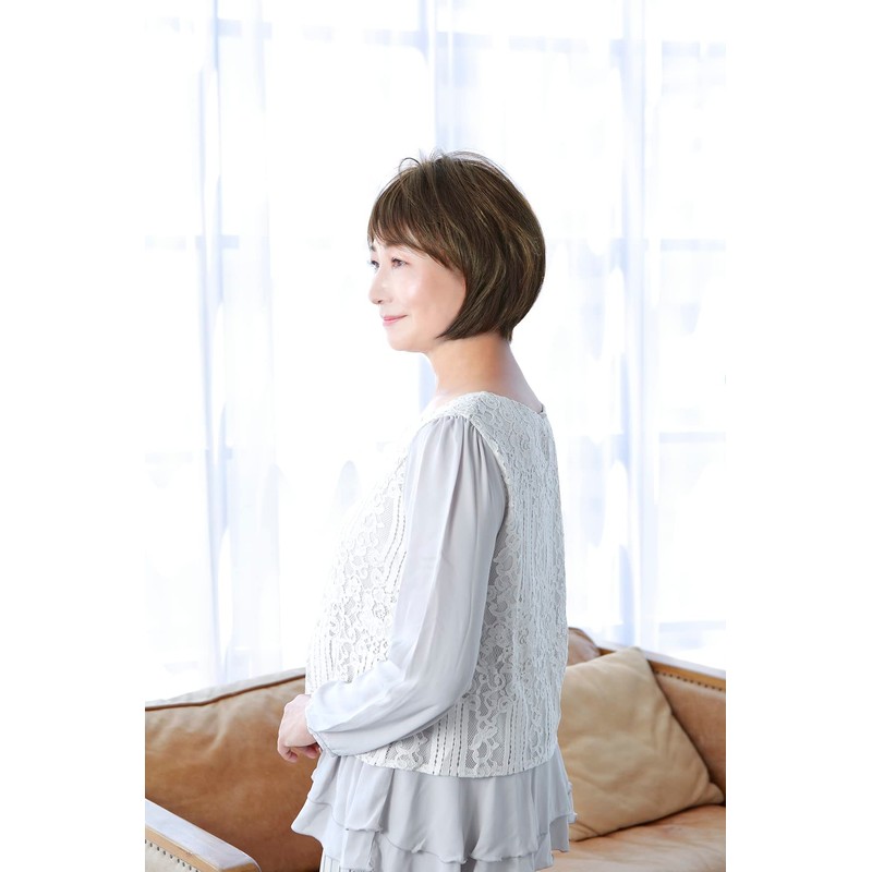 Priscilla Hat Wig Fit Short Bob Heat Resistant Dark Brown