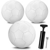Jexine 3 Pcs All White Soccer Ball First Day of
